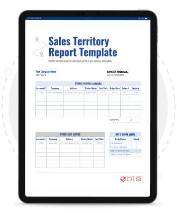 Sales Territory Report Template