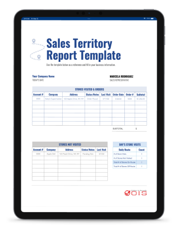 Sales Territory Report Template