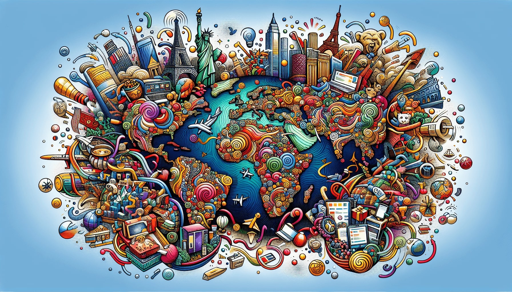 Illustration of global commerce