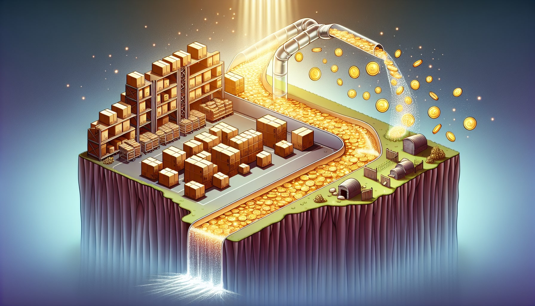 Illustration of improved cash flow through inventory management