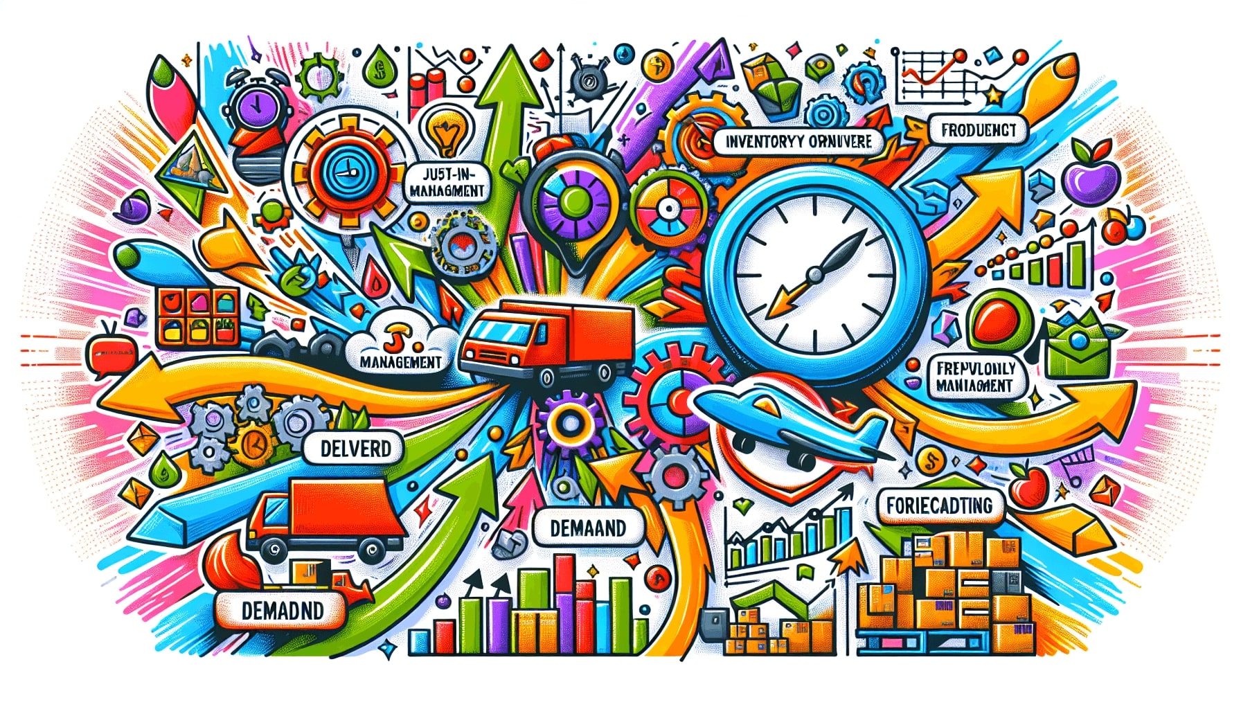 A visual representation of strategies to improve inventory turnover ratio