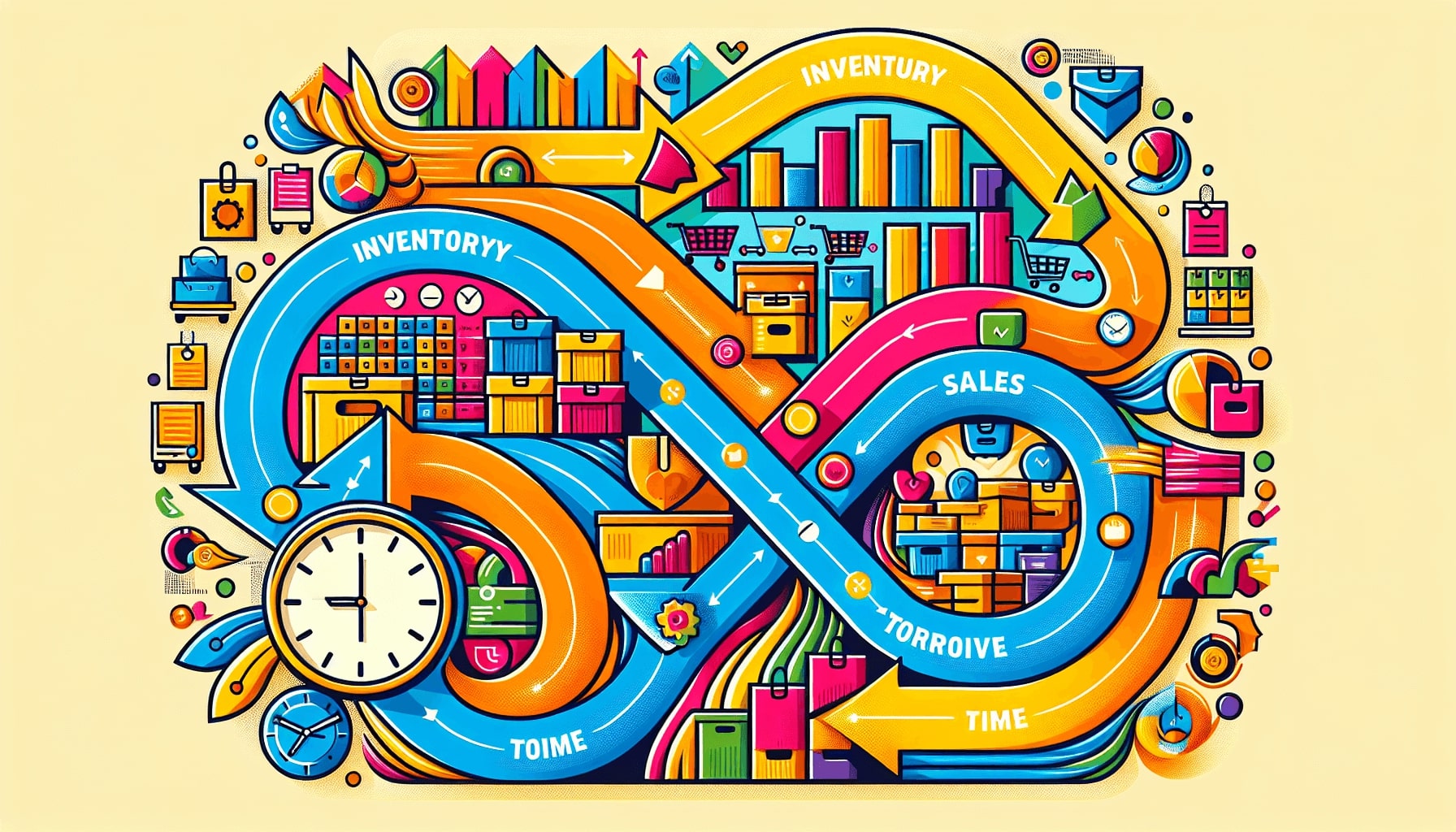 An illustration explaining the concept of inventory turnover ratio.