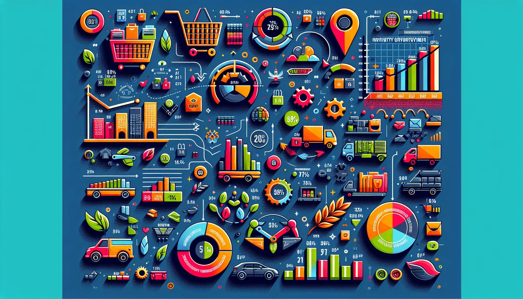 An infographic showcasing industry-specific benchmarks for inventory turnover