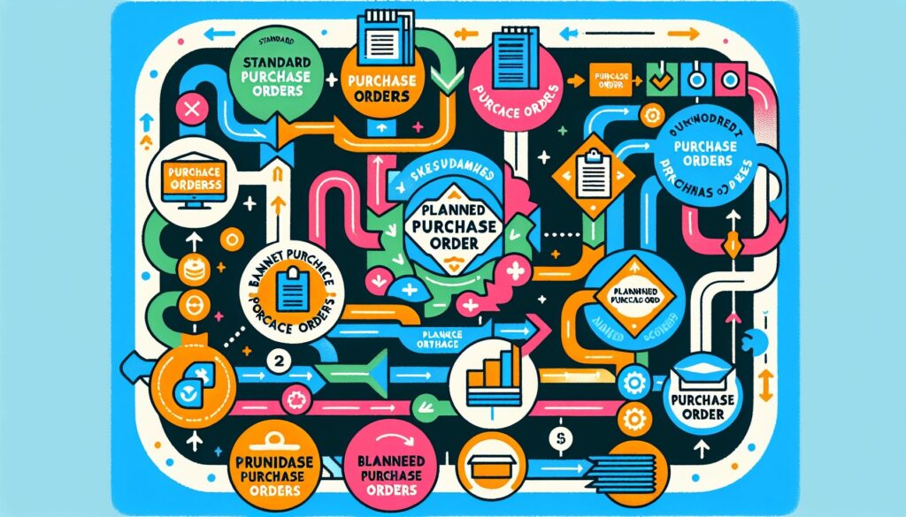 A diagram showing different types of purchase orders