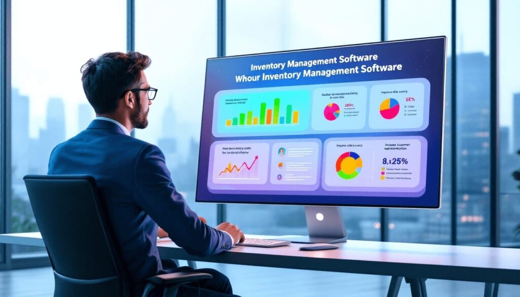 A business owner reviewing cost considerations for inventory software