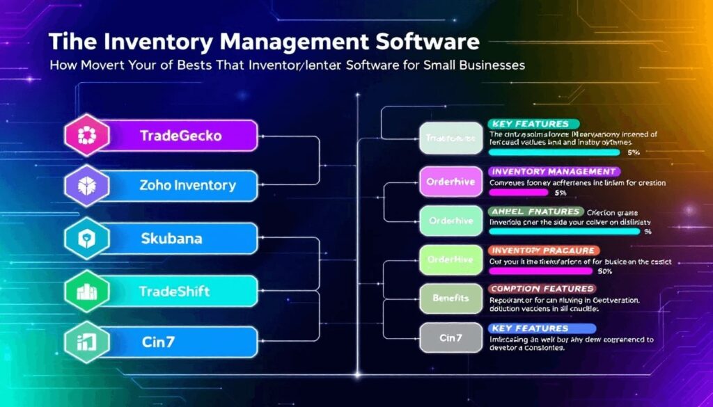 A comparison chart of the best inventory software for small businesses.