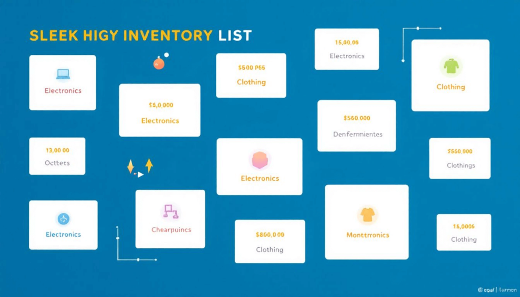 A visual representation of an inventory list highlighting its importance.