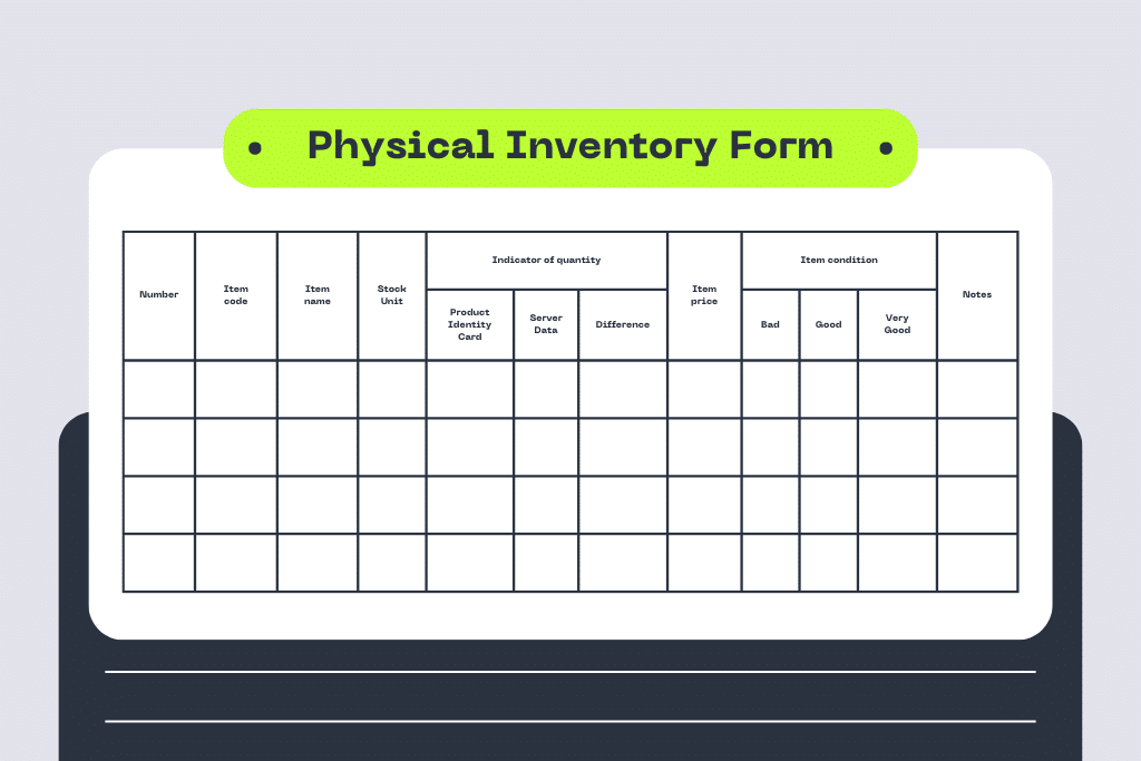 inventory template