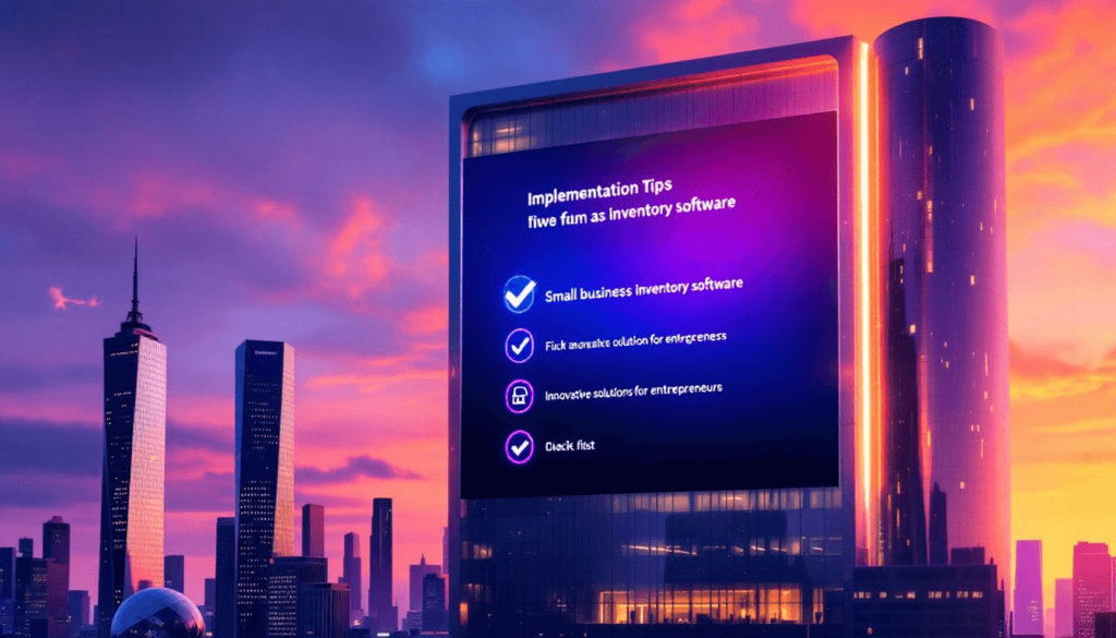 A checklist of implementation tips for small business inventory software.