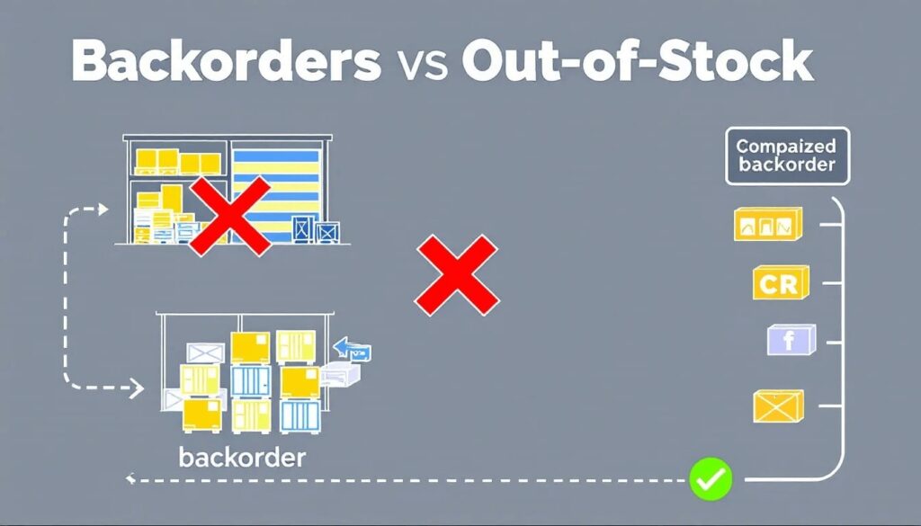 A comparison between backorders and out-of-stock items