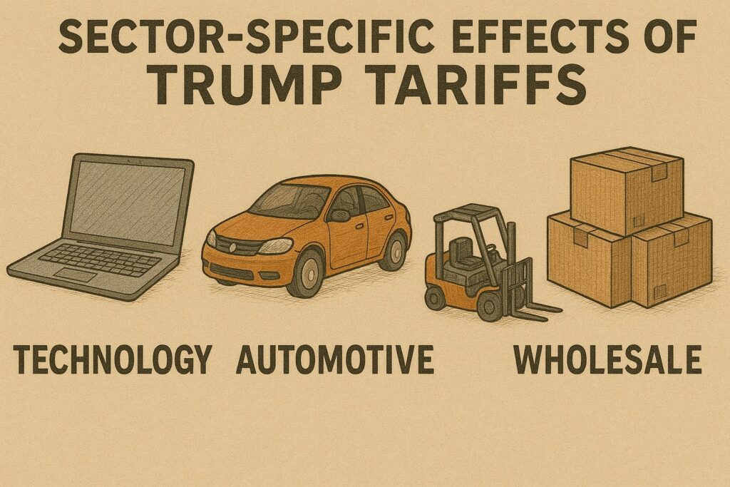 Sector-Specific Effects of Trump tariffs on various industries