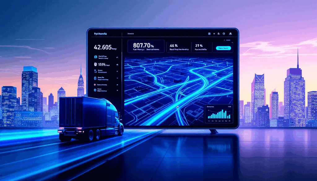 An illustration depicting factors to consider when choosing truck routing software