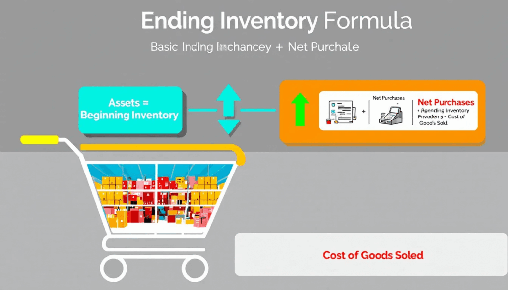 The basic ending inventory formula explained visually.