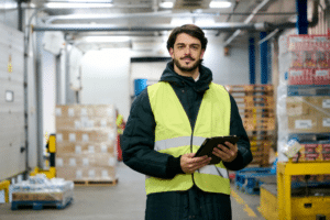 warehouse worker using Inventory Replenishment Software